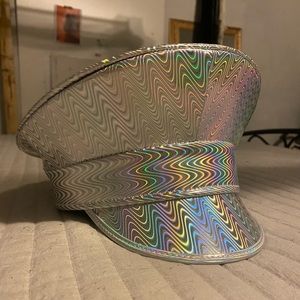 Reflective and shimmer captain hat